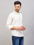 Men's Cream Short Cotton Kurta
